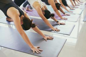 Yoga class at Cedar Heights